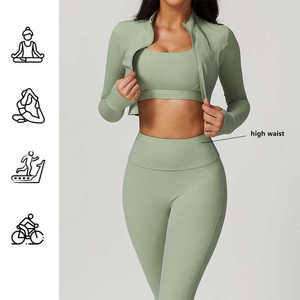 <span class=keywords><strong>2025</strong></span> Biểu Tượng Tùy Chỉnh Thể Thao Phụ Nữ Bùng Xà Cạp Áo Ngực Đàn Hồi Phòng Tập Thể Dục Mặc Phù Hợp Với Thể Thao Người Phụ Nữ Tập Thể Dục Yoga Bộ - Product Image 3