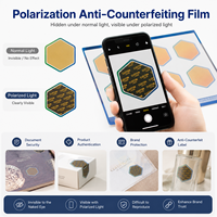 Étiquette de sécurité polarisante invisible et hermétique pour emballage de tabac, technologie de birefringence, déplacement optique, approvisionnement en vrac