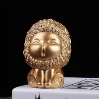 Figurine mignonne de lionceau en résine, statue d'animal de dessin animé Kawaii, mini sculpture de lion pour la décoration de la chambre d'enfant ou de la maison