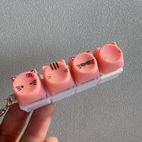 Custom Your Design Keycaps Luminous Click Keychains Click Fidget Keychain Multiple Color Options Stim Toy Stress Relief