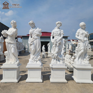 Escultura <span class=keywords><strong>de</strong></span> Mármol <span class=keywords><strong>de</strong></span> la Diosa Blanca Tallada a Mano por TREVI, Estatua <span class=keywords><strong>de</strong></span> la <span class=keywords><strong>Mujer</strong></span> <span class=keywords><strong>de</strong></span> <span class=keywords><strong>las</strong></span> Cuatro Estaciones - Product Image 3