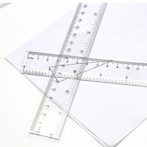 Minh bạch <span class=keywords><strong>Acrylic</strong></span> Cai Trị cho sinh viên thiết kế shatterproof 15cm công cụ đo lường với không trượt cạnh - Product Image 4
