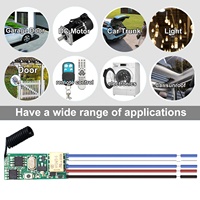 Télécommande universelle sans fil à succès, interrupteur 1 canal, récepteur relais RF, contrôleur de lumière LED, kit DIY DC 3.7V 5V 12V 24V 433.92MHz
