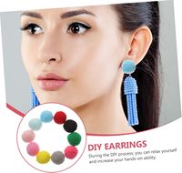 2000 pièces de pompons artisanaux de 1 cm, couleurs assorties, décoration de haute qualité en fibre de polyester, pour la remise des diplômes, la Saint-Valentin