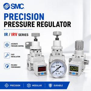 Regolatore di Pressione di Precisione SMC Serie IR, Regolatore Pneumatico con Display Digitale e Regolatore di Vuoto Serie IRV - Product Image 6