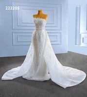 Feishiluo Luxueux Ivoire Détachable Train Robes De Mariée Robe Pleine Poire Perle Sirène Robe De Mariée pour Les Femmes Robe De Bal