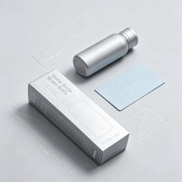 Boîtes personnalisées en carton long pour bouteilles d'eau argentées avec logo imprimé et motifs lignaires pour tasses, mugs et articles de boisson