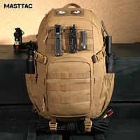 Sac à dos tactique MASTTAC MS7552 500D imperméable 40L avec compartiment pour ordinateur portable, système MOLLE pour la randonnée en plein air et les trajets quotidiens