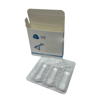 Emballage Peptidee 3pcs de boîte de flacon de bouteille en verre de 2ml 3ml avec plateau en plastique