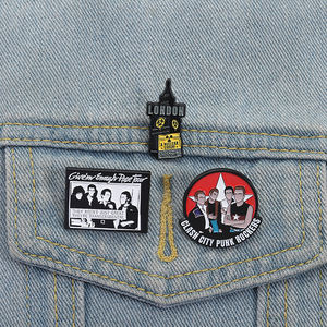 朋克摇滚乐队珐琅别针音乐主题金属胸针翻领背包徽章饰品礼品朋友批发 - Product Image 1