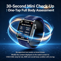 Montre connectée de santé la plus vendue avec pompe à air, airbag, mesure précise de la tension artérielle, ECG, analyse dynamique de la fréquence cardiaque 4PD, analyse cardiaque IA