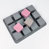 Moules à gâteau en silicone 3D carrés résistants aux hautes températures pour chocolat, bougies, biscuits, savon, produits de pâtisserie DIY