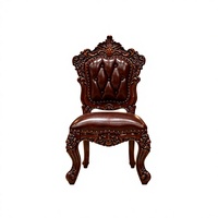Ensemble de chaises de salle à manger en cuir de style nordique, d'inspiration antique, classique, luxueux, avec pieds en bois massif, meubles de salle à manger en daim
