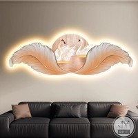 Federschwan Wandbild Kristallporzellan Wasserfest Umweltfreundlich Wohnzimmer Schlafzimmer Sofa Hintergrund Dekoration