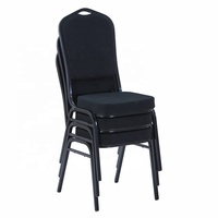 Chaise de banquet en fer pour salle à manger commerciale, avec coussin en tissu, pieds en métal, empilable, design moderne pour hôtels et salons – Vente en gros