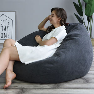Canapé <span class=keywords><strong>de</strong></span> salon Web Celebrity Round Fluffy Memory/Crushed Foam 7Ft Fourrure Fabric Large Beanbag Oversized Lazy Sofa Giant Bean Bag - Product Image 3