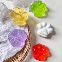 Savon Solide Transparent en Gelée Patte de Chat OEM, Base de Savon Naturelle Faite à la Main, Hydratante au Collagène pour Nettoyage et Blanchiment
