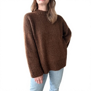Custom Women O-Neck Oversized Pullover Standard Collar Fleece Cotton 300 GSM Quick Dry Breathable Anti-Wrinkle Winter Riding - Product Image 6