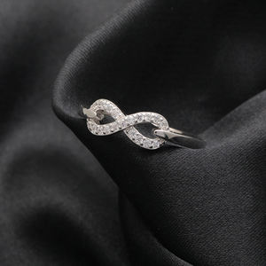 Пользовательские 8 Формы Кольцо Циркон Обручальное неограниченное кольцо 925 стерлингового серебра женщин - Product Image 4