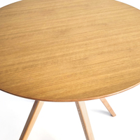 Pieds en bois massif dessus en contreplaqué Table basse forme ronde salle à manger cantine bureau conférence d'affaires zone de réception Table de négociation