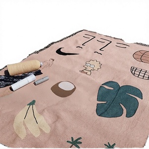Manta de Viaje y Camping Jacquard Tejida Personalizada al por Mayor, Toalla Americana con Patrón Geométrico, Secado Rápido y Ecológica - Product Image 3