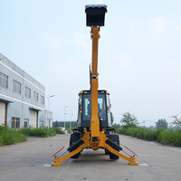 Chargeuse-pelleteuse 4x4 WZ30-25 avec chargeur frontal, excavatrice arrière, capacité de godet de 1,3 m³, puissance de 76 000 W, flèche télescopique en option