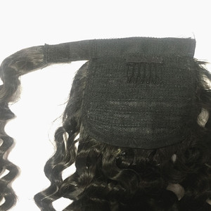 Prêle 10 -30 pouces naturel brésilien bouclés cheveux humains envelopper autour <span class=keywords><strong>de</strong></span> queues <span class=keywords><strong>de</strong></span> <span class=keywords><strong>cheval</strong></span> cordon pince griffe cheveux <span class=keywords><strong>queue</strong></span> <span class=keywords><strong>de</strong></span> <span class=keywords><strong>cheval</strong></span> Extensions - Product Image 4