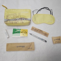 Prix d'usine vente en gros ensemble de sacs de voyage kit d'hygiène sac de compagnie aérienne d'agrément du personnel kit de commodités aériennes durables