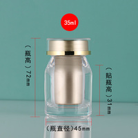 Machines de stérilisation à la vapeur 35ML PS Distributeur de savon Conteneurs de gomme en plastique Bouteilles d'emballage de pilules