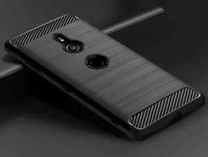 Meilleure vente pour <span class=keywords><strong>Sony</strong></span> Xperia <span class=keywords><strong>XZ3</strong></span> Coque arrière souple pour téléphone portable Coque en silicone brossé en fibre de carbone TPU - Product Image 3