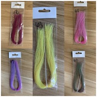 Fliegenfischen-Köder: Glitzernde, gedrehte Tinsel-Stränge zum Binden, DIY-Material für Fliegenfischen, Federleine, Jig-Haken-Köder