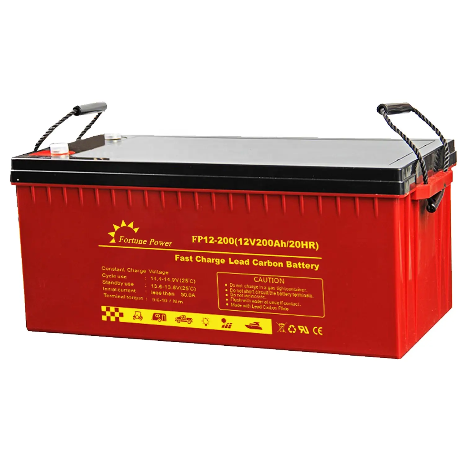 Batería de plomo ácido sellada, batería de carga con fuente de alimentación de 12v 200ah