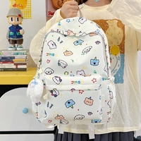 Mochila Escolar Impermeable con Diseño de Letras para Niñas, con Cierre de Cremallera, Gran Capacidad, para Adolescentes