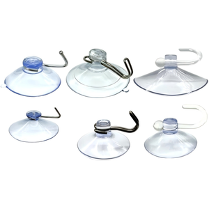 Gancho de Succión al Vacío de PVC Transparente, Ventosa de Plástico Transparente para Colgar en Baños, Cocinas, Vidrio y Azulejos, Hecho en China - Product Image 1