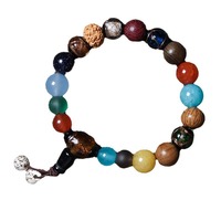 Bracelet en perles émaillées à dix-huit graines