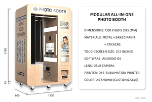 <span class=keywords><strong>Machine</strong></span> photo rétro <span class=keywords><strong>disco</strong></span> avec imprimante, écran tactile interactif, distributeur de selfies pour événements en centre commercial - Product Image 4