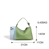 Sac bandoulière de luxe en cuir véritable tressé pour femme, sac à main Intrecciato fait main, sac de créateur de luxe avec rivets au bas