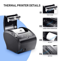 Penjualan terlaris 2023 uhf rfid printer tag portabel penerimaan Printer termal