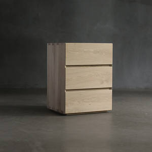 Modern Minimalist Simple Wabi-Sabi Style Nordic French White Oak Expression Solid Wood Movable <b>Study</b> Home <b>Desk</b> - Product Image 4