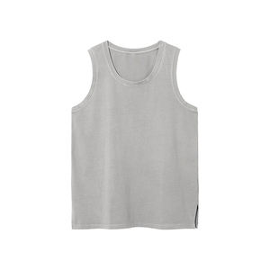 2026 Summer New Arrival Washed <b>Vintage</b> Split Distressed Men's <b>Tank</b> <b>Top</b> Casual Sports Fitness Cotton Sleeveless Men's T-Shirt - Product Image 4