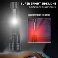 Linterna LED COB Recargable de 8 Modos, Súper Brillante, Luz de Trabajo de Alto Lumen, Emergencias, Camping, Senderismo, Batería de Gran Capacidad