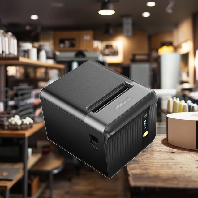 3inch Direct Thermal Mini Receipt Printer with Auto Cutter POS Compatible USB+LAN Interface for Restaurant Kitchens & Shops