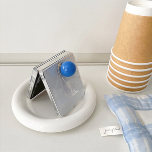 Funda Redonda Transparente con Anillo W24 para Z Fold5, Estilo <span class=keywords><strong>Samsung</strong></span>, Compatible con Z Flip 6, Flip5, Flip 4, Flip 7 - Product Image 5