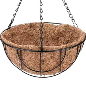 Macetas de flores de fibra de Metal modernas de fábrica, maceta colgante, <span class=keywords><strong>cesta</strong></span> con cadena, <span class=keywords><strong>cesta</strong></span> colgante de coco - Product Image 6