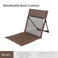 Chaise pliante de camping portable avec coussin de dossier, chaise de plage et de jardin rembourrée ergonomique pour pique-nique, parc, glamping