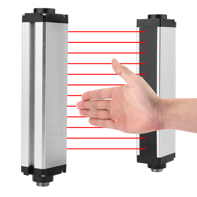 TAIHE THC40-04 Safety Light Curtain Grating 45mm*45mm NPN/PNP Output Infrared Radiation Detection & Measurement Protection