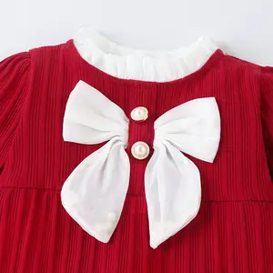 Promoção de fabricação Best Deal Vestidos de meninas de algodão orgânico macio com estampa personalizada de bambu para crianças Vestido de bebê