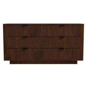Mid Century Modern Solid Pine Wood Dresser with <b>6</b> <b>Drawers</b> TV Stand for Bedroom and Living Room Storage - Product Image 6
