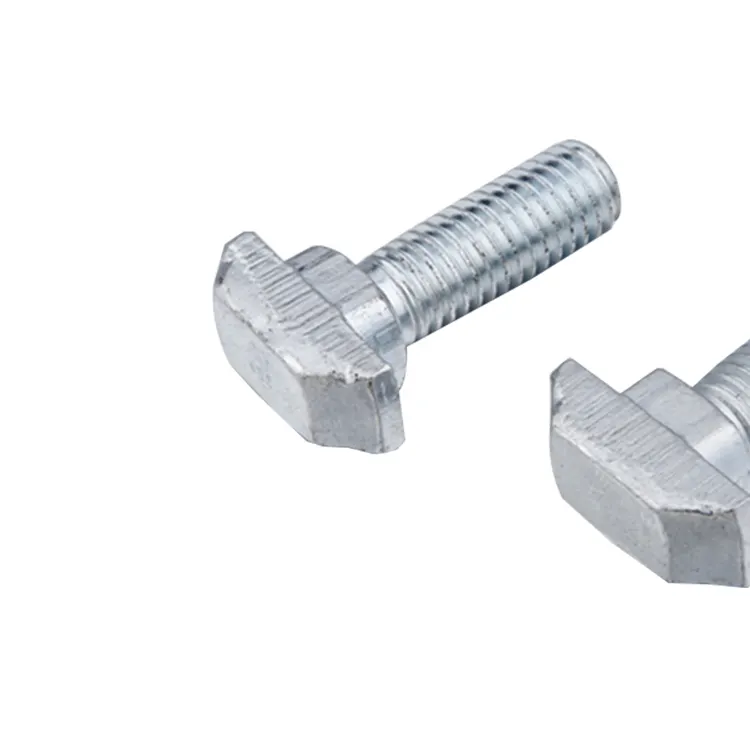 1D07.A4XA.01 Hot sale din standard m8 class 8.8 galvanized slot 10 drop in t bolt for aluminium profiles