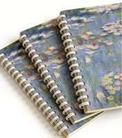 Carnet de notes personnalisé pour adultes, planificateur de bureau, couverture rigide, style peinture à l'huile rétro, reliure spirale, impression sur carton